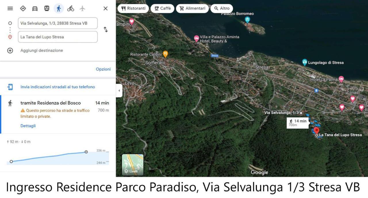 La Tana del Lupo Stresa Apartamento Exterior foto